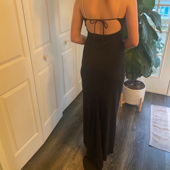 90s Vintage Prom or Formal Dress with Jewel Accents - Picture 2 of 7